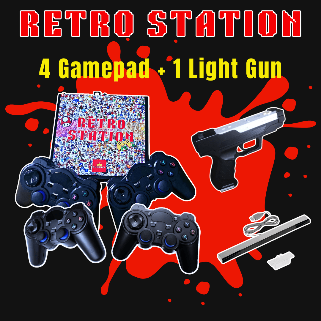 PLUG & PLAY TV RETRO CONSOLE GAMES BATOCERA MINI PC + LIGHT GUN